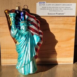 Vintage Lillian Vernon Lady of Liberty Ornament Designed By Frank Schumm